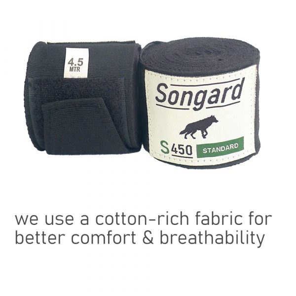 Songard S450 4.5m Stretch Cotton Boxing Hand Wrap Songard S450 4.5m Stretch Cotton Boxing Hand Wrap