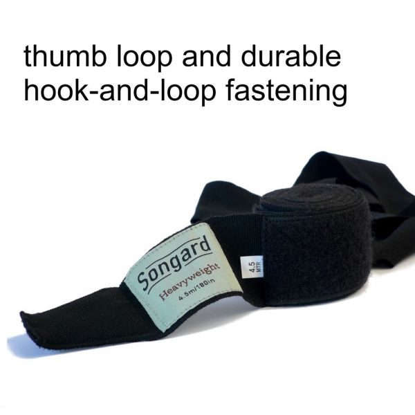 thumb loop and durable hook-and-loop fastening